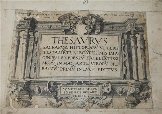 Gerord de Jede (1509-1591) Thesaurus sacriarum historiaum Veteris Testa, incomplete engravings